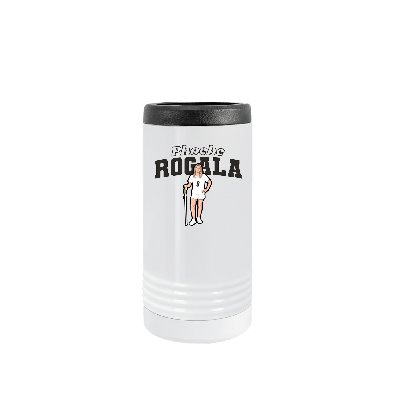 Slim Beverage Holder — Name Arch in White