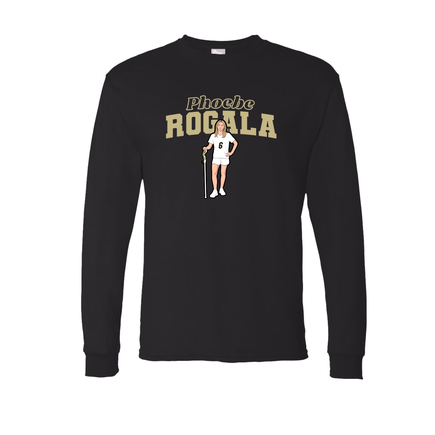 Long Sleeve Tee — Name Arch in Black