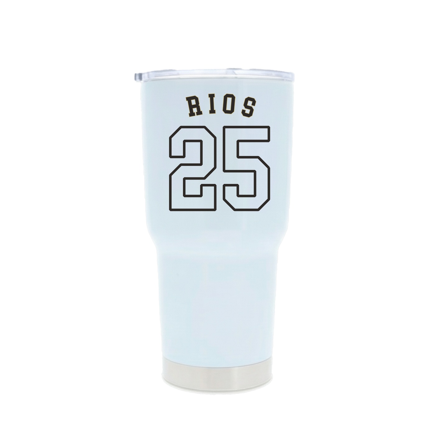 30oz Stainless Steel Tumbler — Shirsey Arch in White