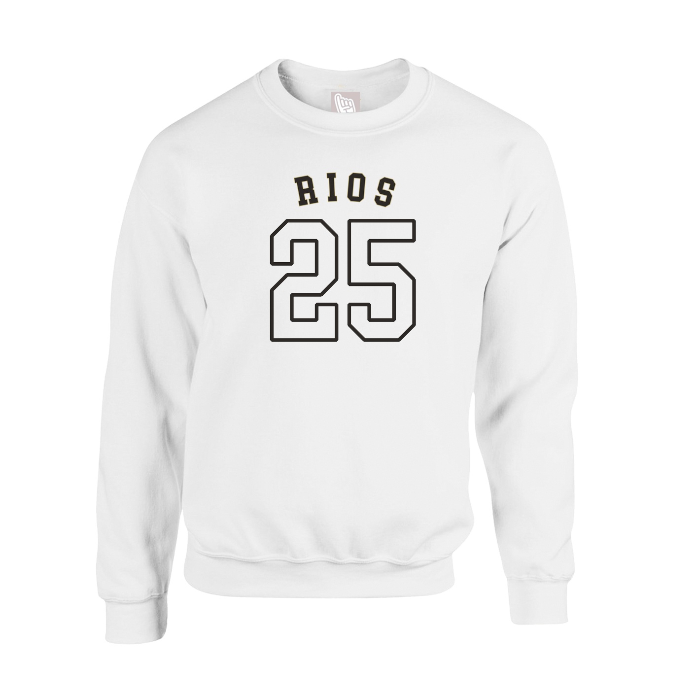 Fleece Crew — Shirsey Arch in White