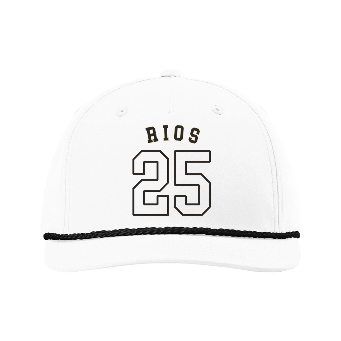 Five-Panel Classic Rope Cap — Shirsey Arch in White