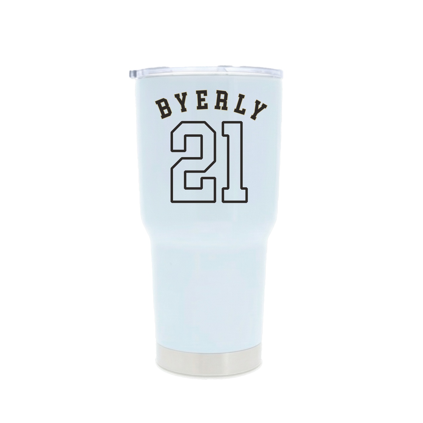 30oz Stainless Steel Tumbler — Shirsey Arch in White