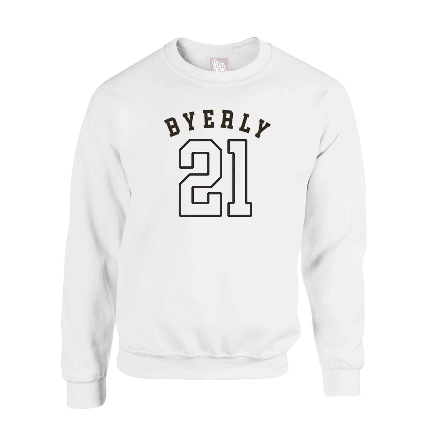 Fleece Crew — Shirsey Arch in White