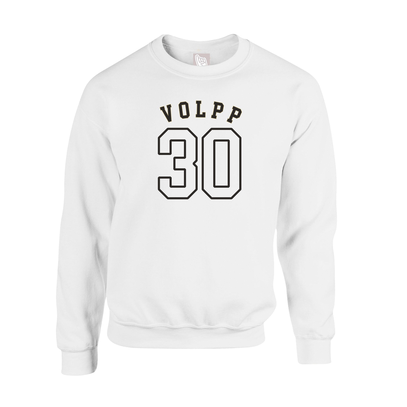 Fleece Crew — Shirsey Arch in White