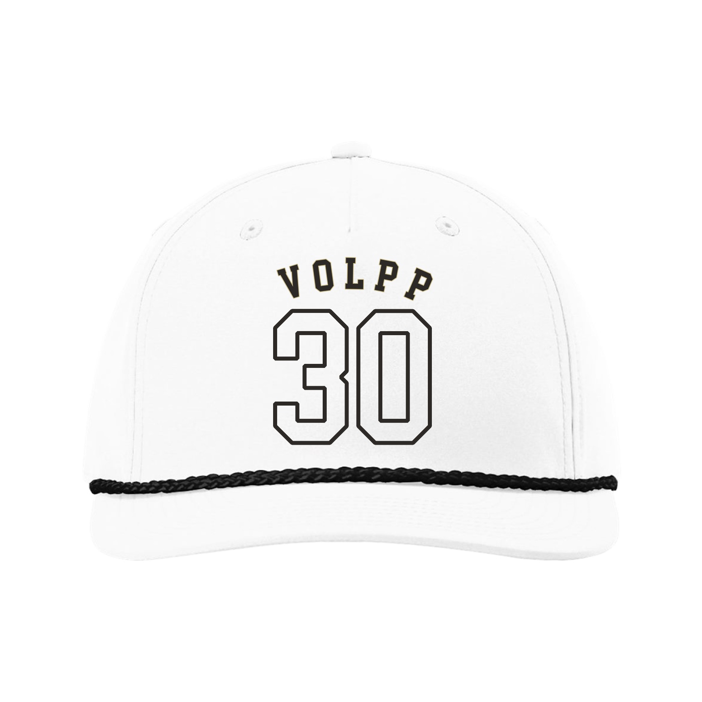Five-Panel Classic Rope Cap — Shirsey Arch in White