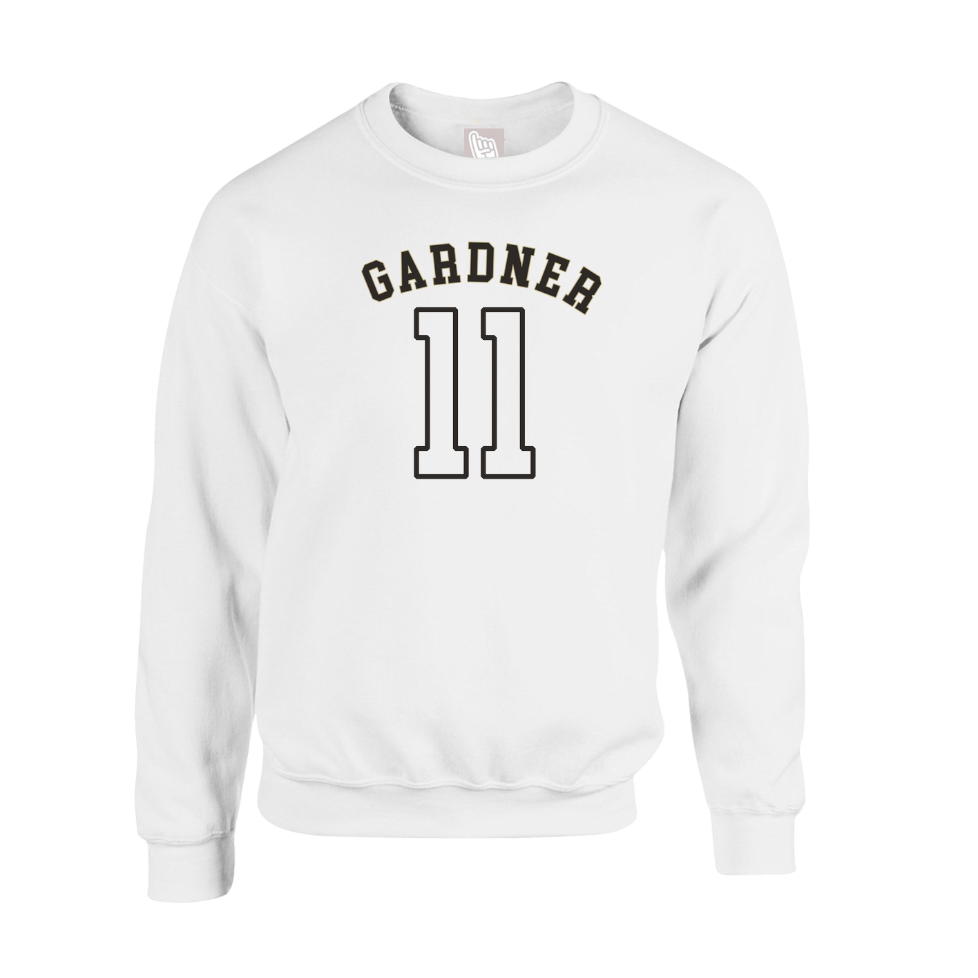 Fleece Crew — Shirsey Arch in White