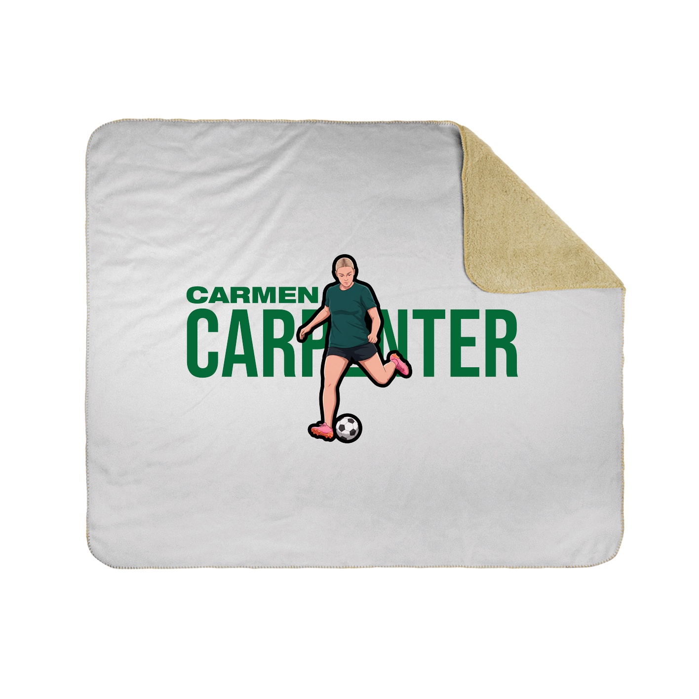 Throw Blanket — Player Name in White