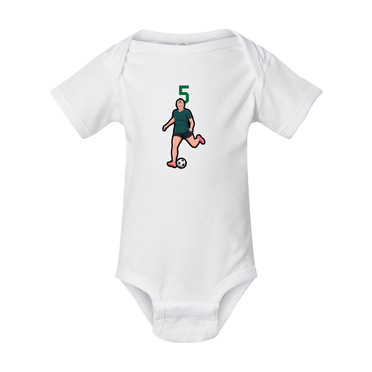 Baby Onesie — Number Top in White