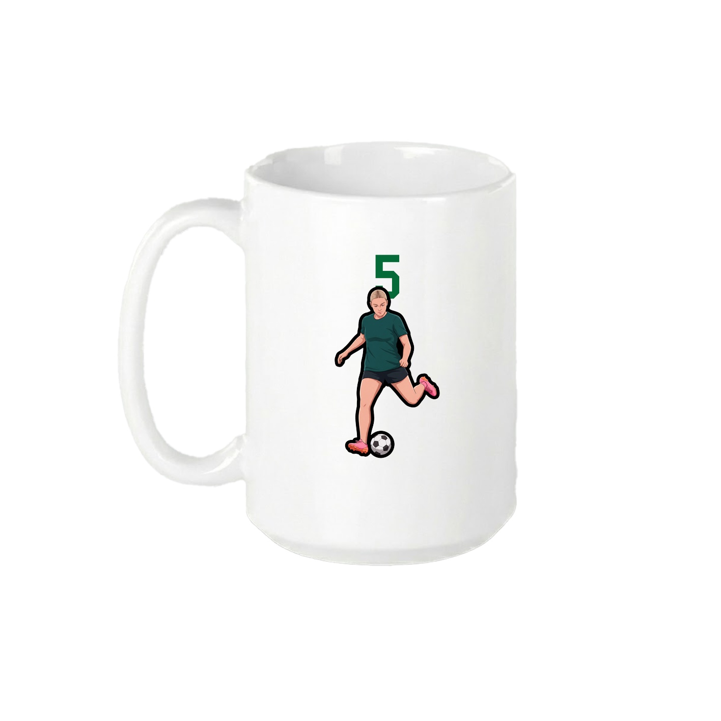 15oz Coffee Mug — Number Top in White