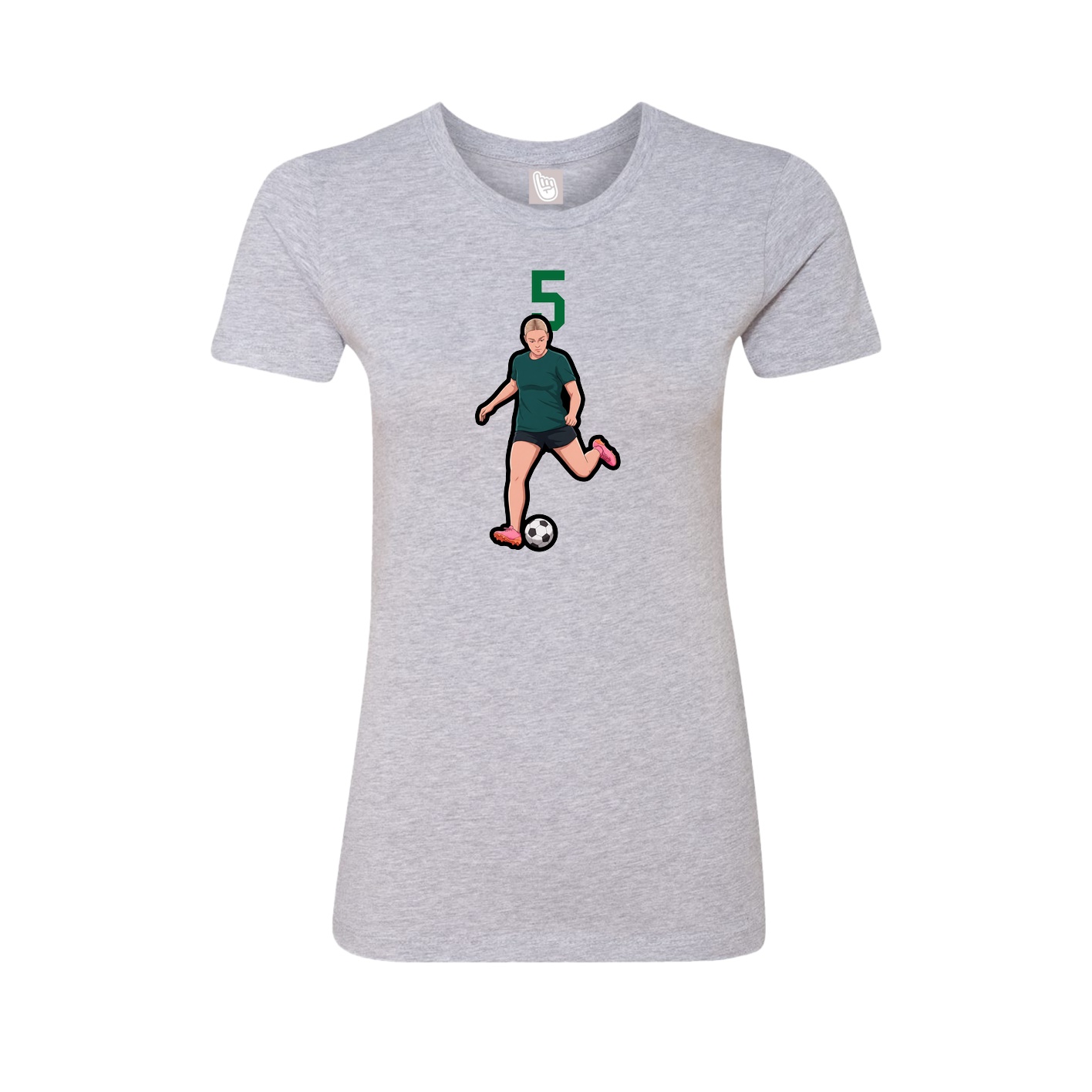 Womens Tee — Number Top in Grey