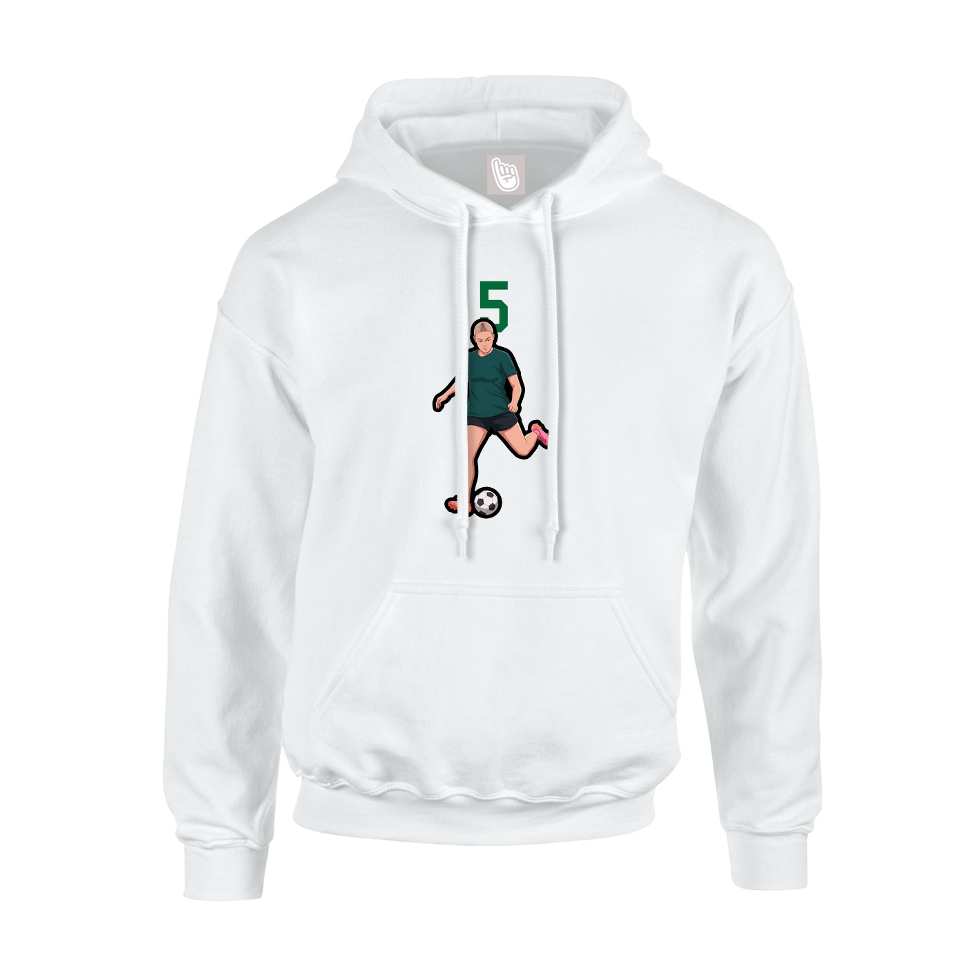 Hoodie — Number Top in White