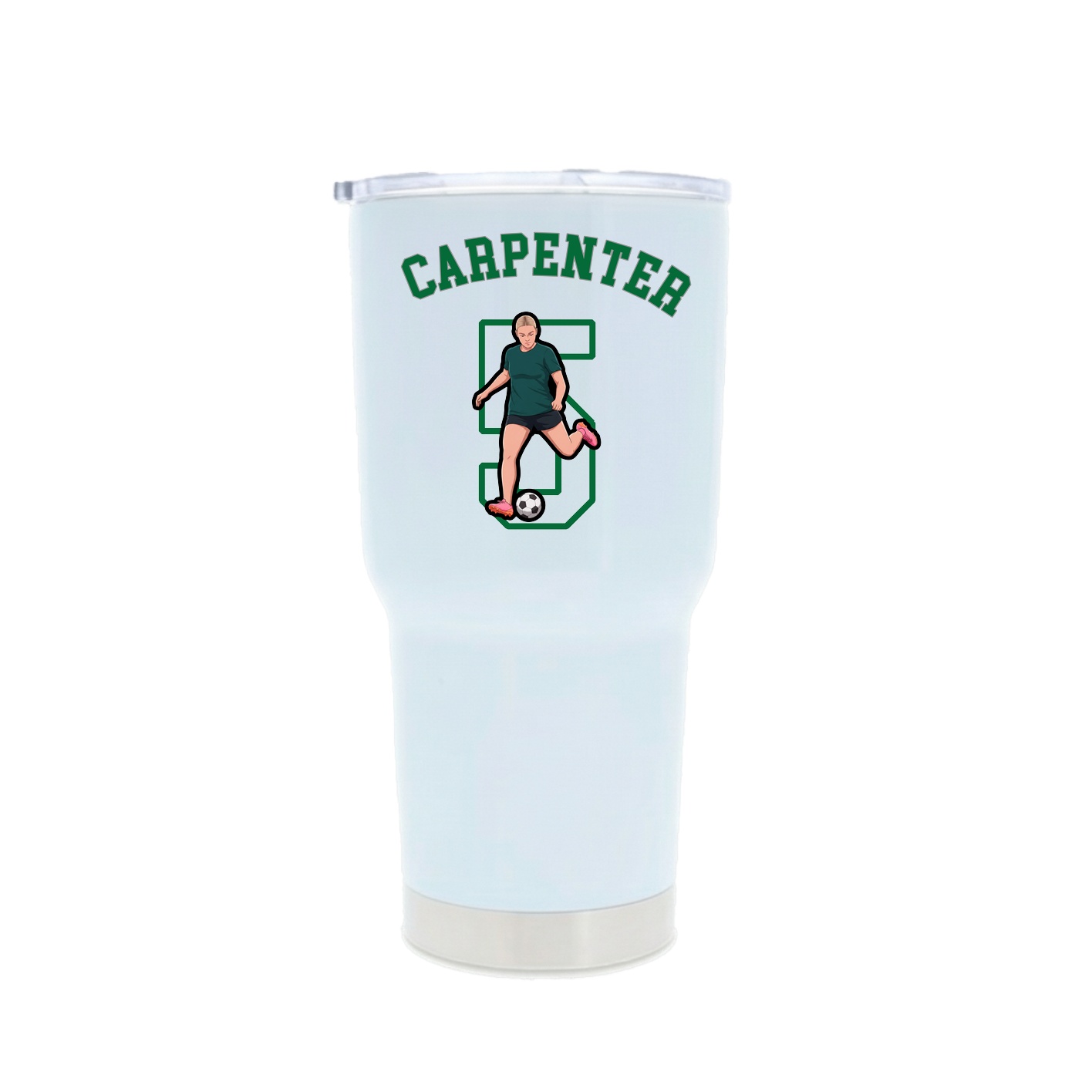 30oz Stainless Steel Tumbler — Shirsey Arch in White