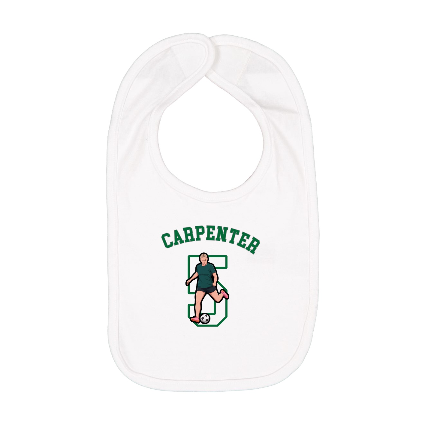 Infant Bib — Shirsey Arch in White