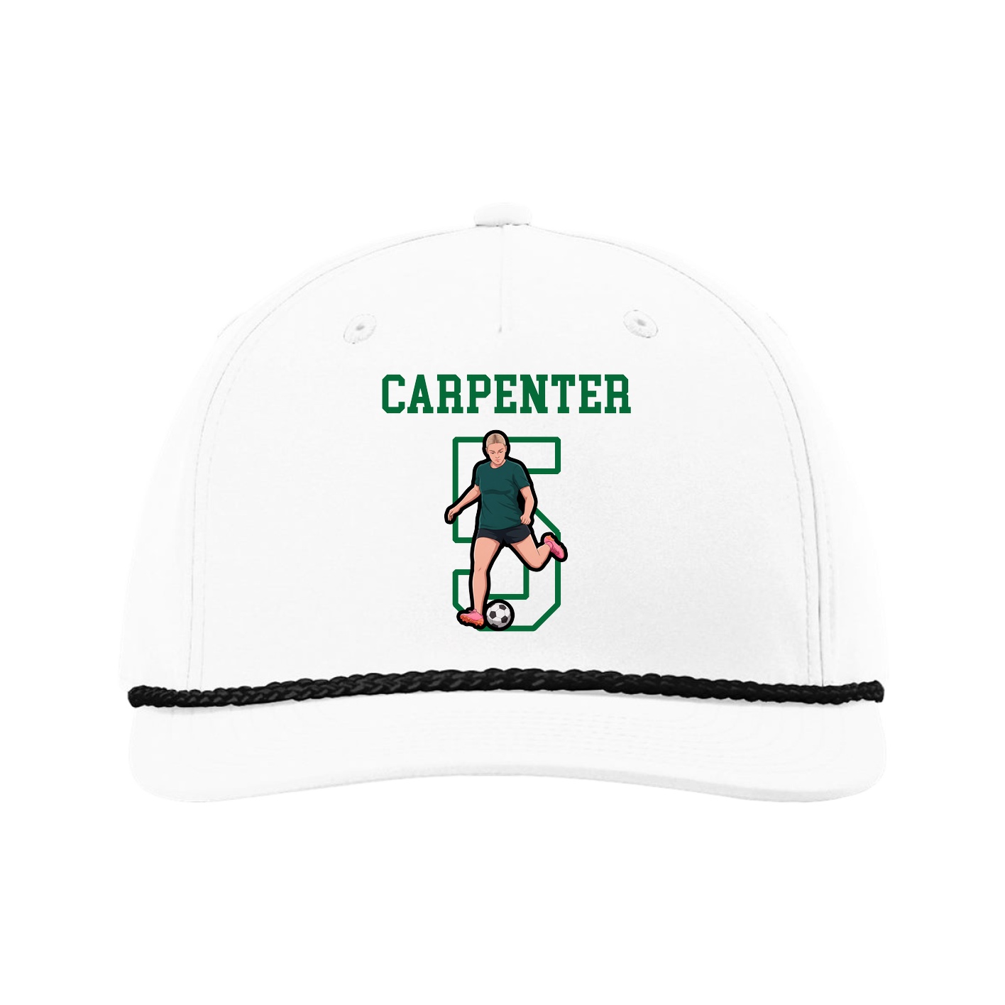 Five-Panel Classic Rope Cap — Shirsey in White
