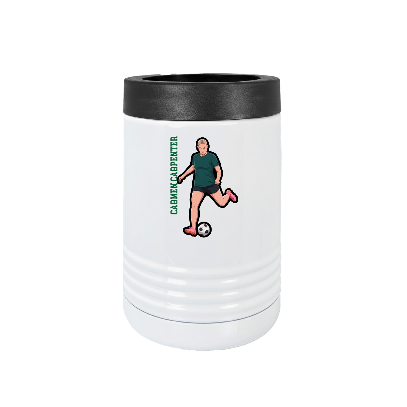 Beverage Holder — Name Vertical in White