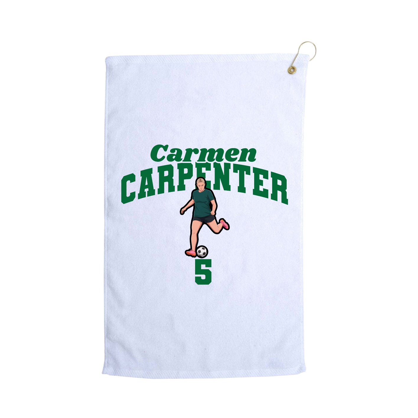 Golf Towel — Signature Arch in White