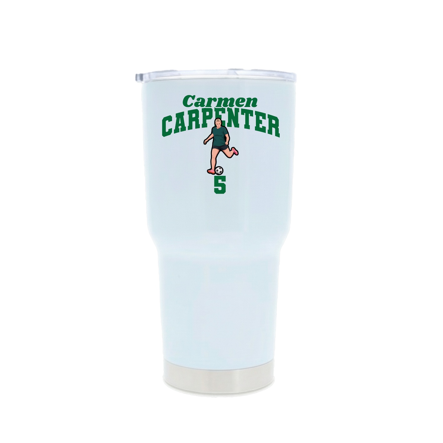 30oz Stainless Steel Tumbler — Signature Arch in White