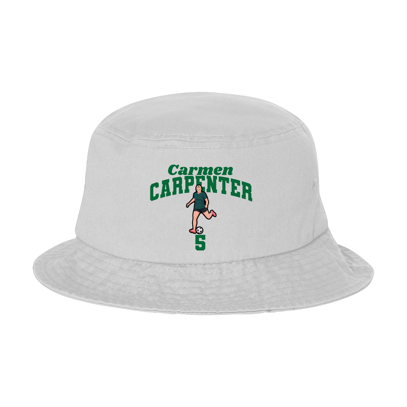 Bucket Cap — Signature Arch in White