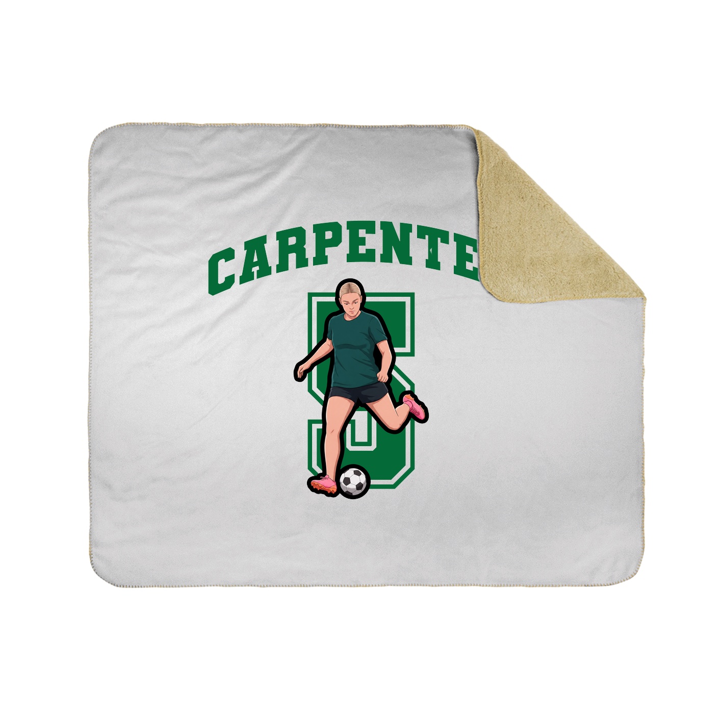 Throw Blanket — Number in White