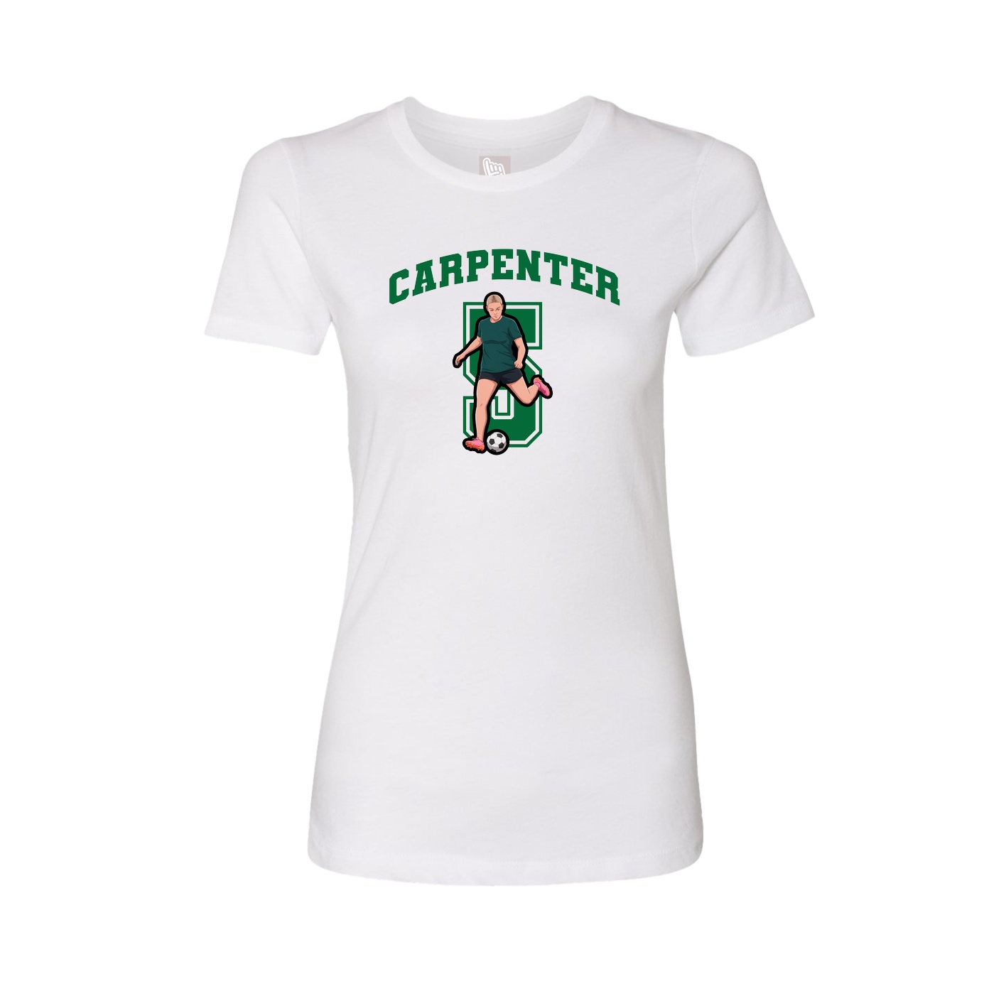 Womens Tee — Number in White