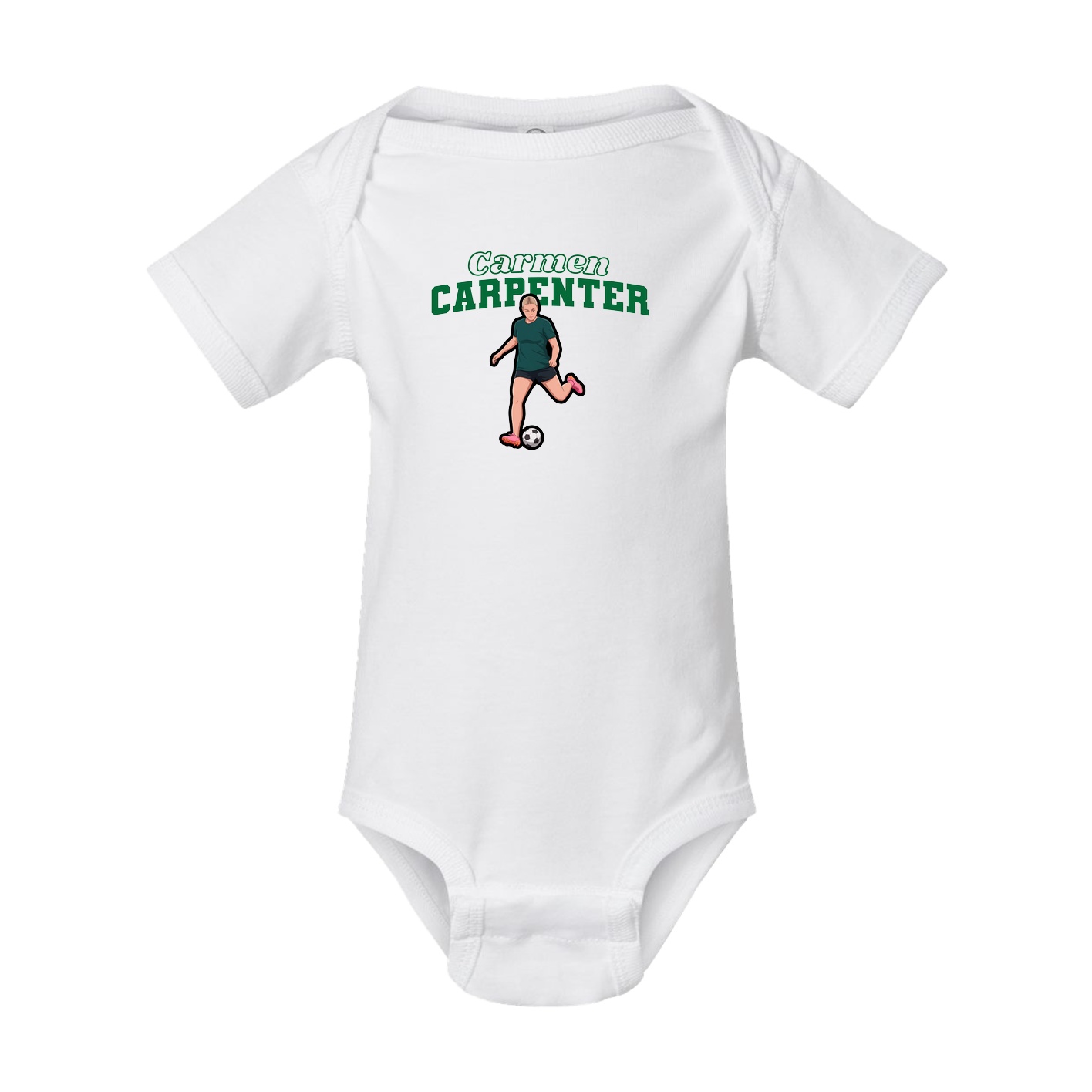 Baby Onesie — Name Arch in White