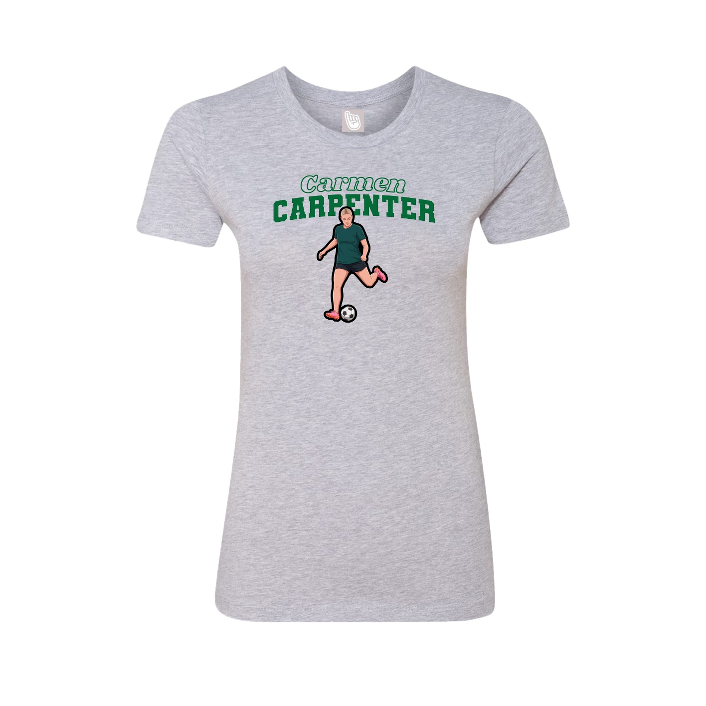 Womens Tee — Name Arch in Grey