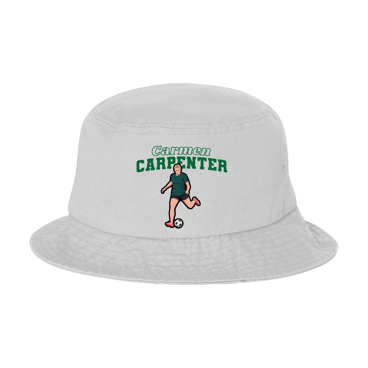Bucket Cap — Name Arch in White