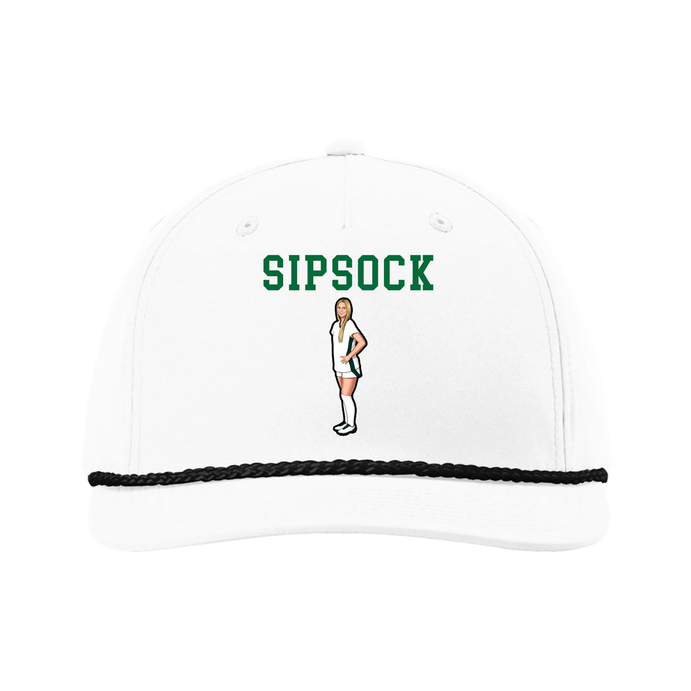 Five-Panel Classic Rope Cap — Shirsey in White