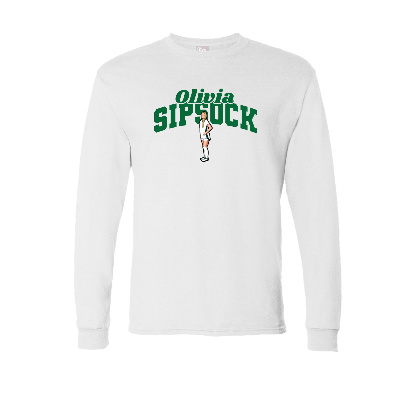 Long Sleeve Tee — Signature Arch in White