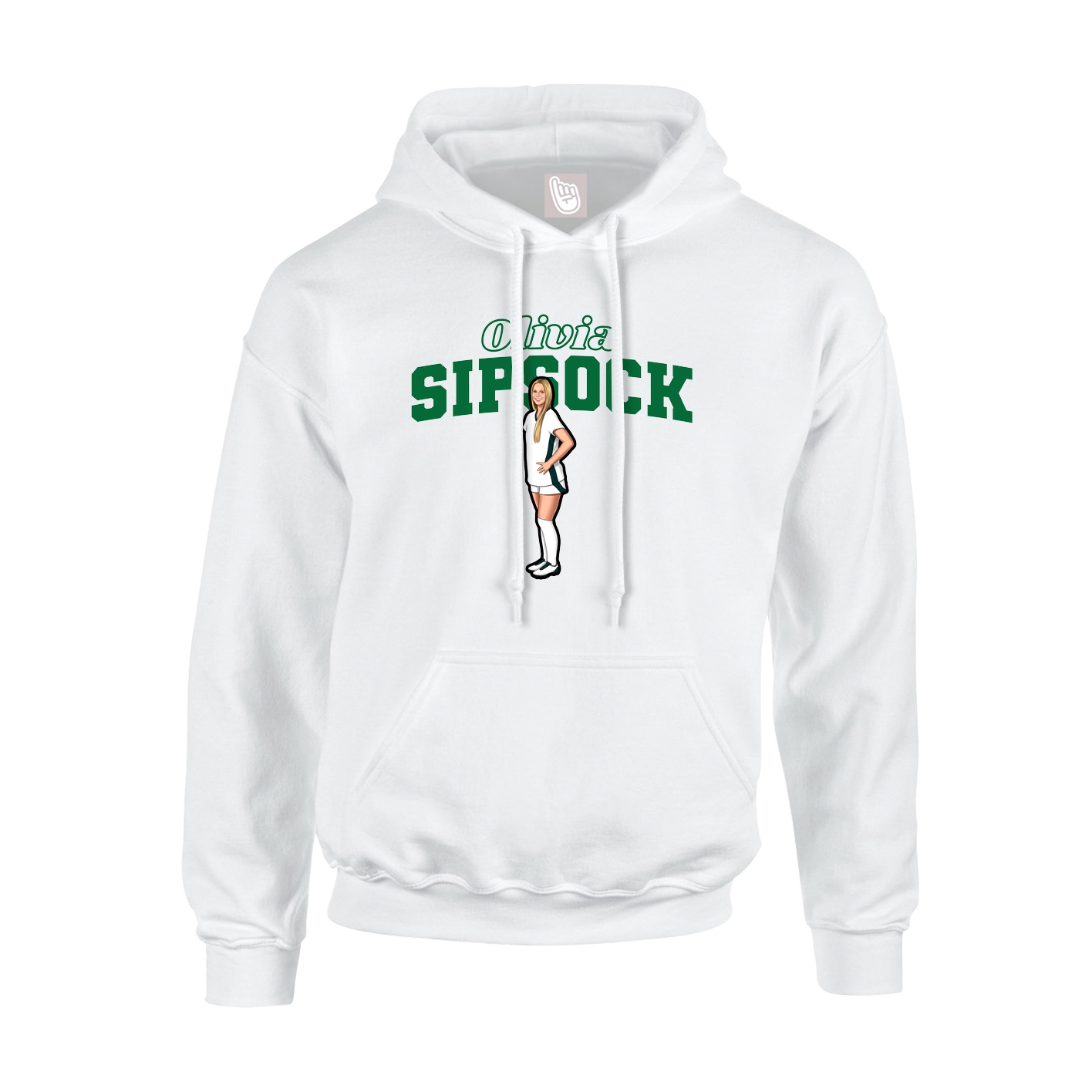 Hoodie — Name Arch in White