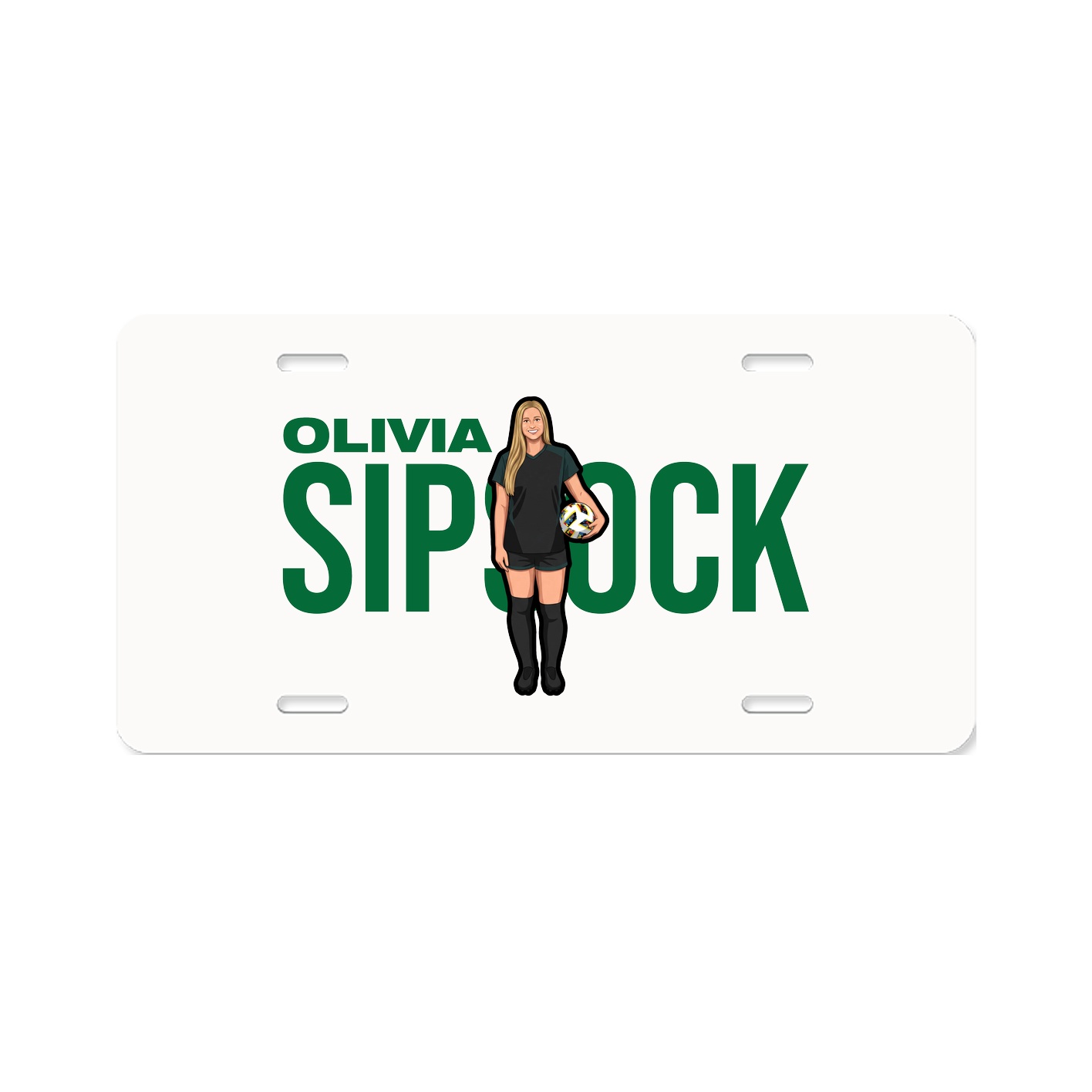 License Plate — Player Name in Classic