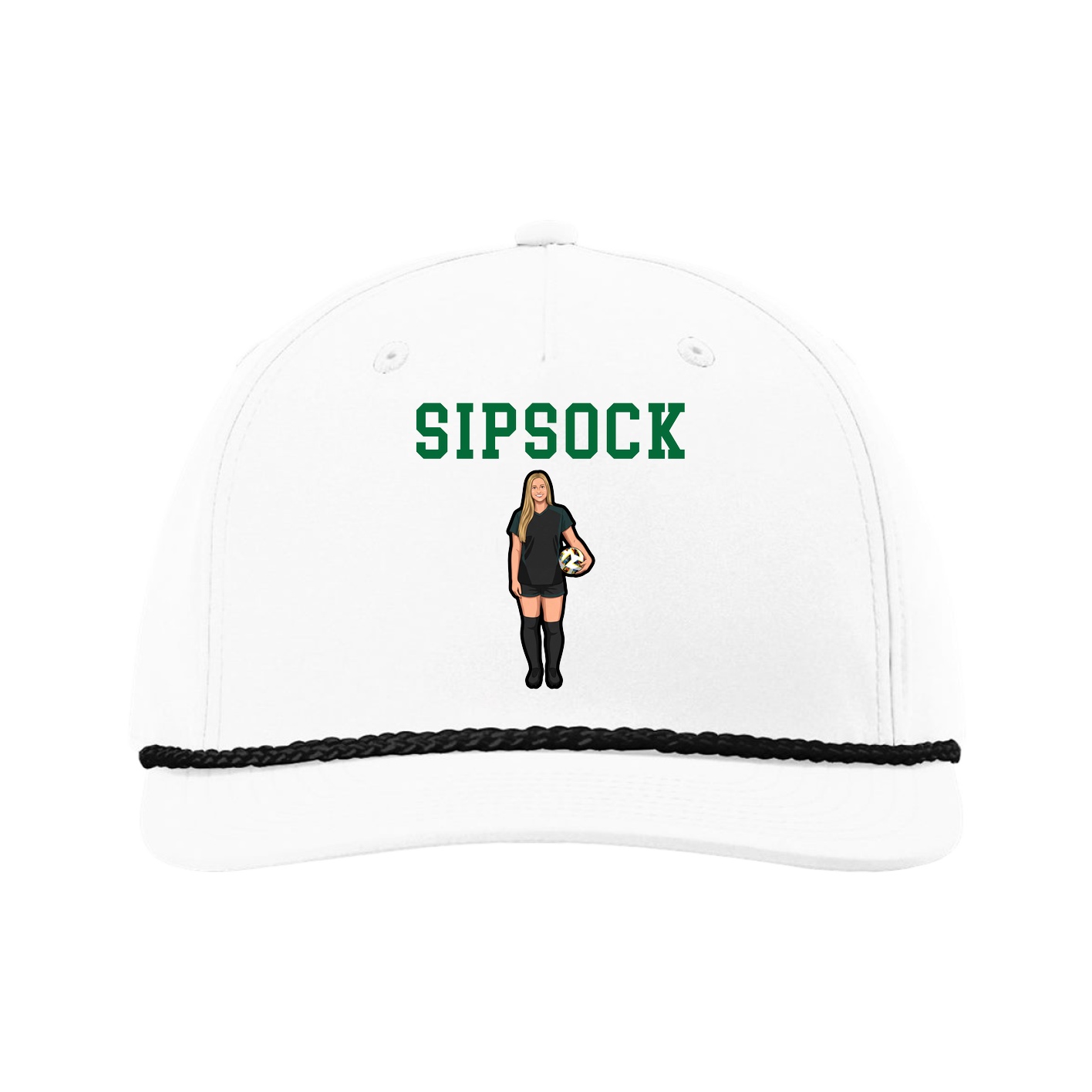 Five-Panel Classic Rope Cap — Shirsey in White