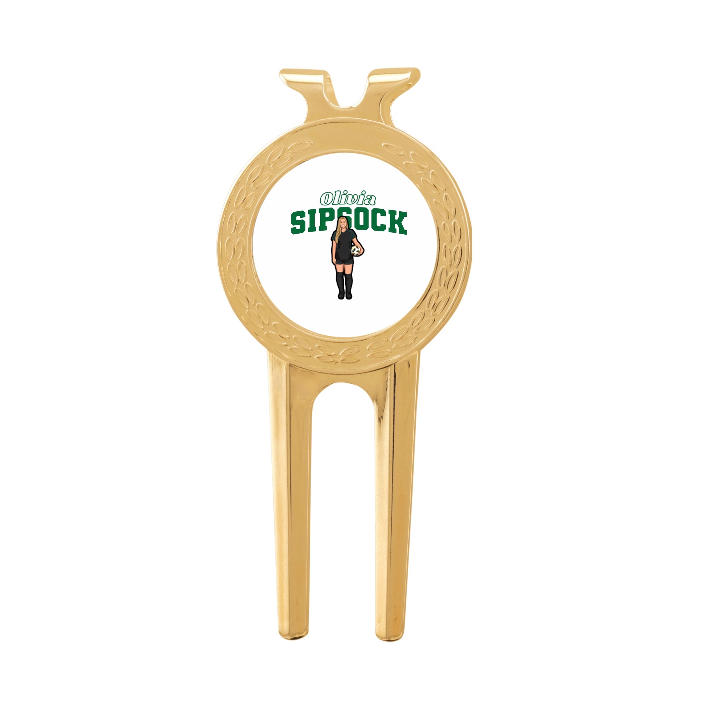 Divot Tool with Ball Marker — Name Arch in Classic