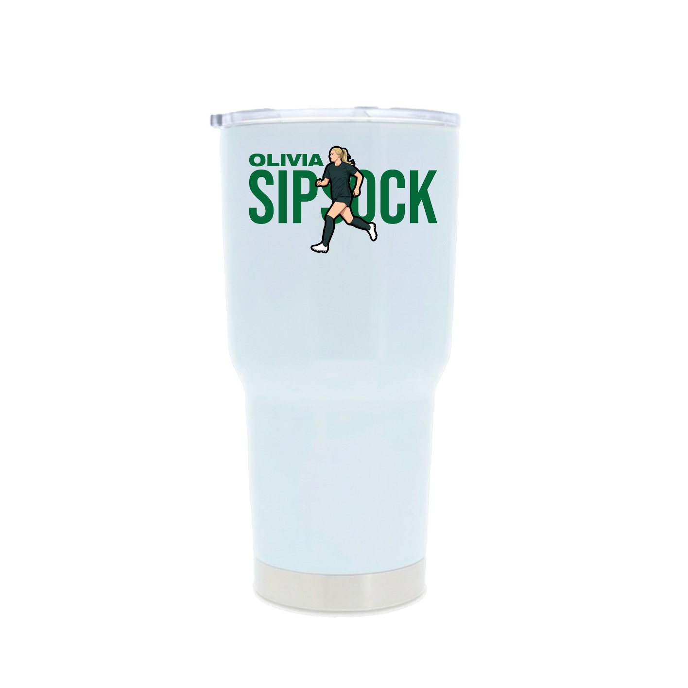 30oz Stainless Steel Tumbler — Player Name in White