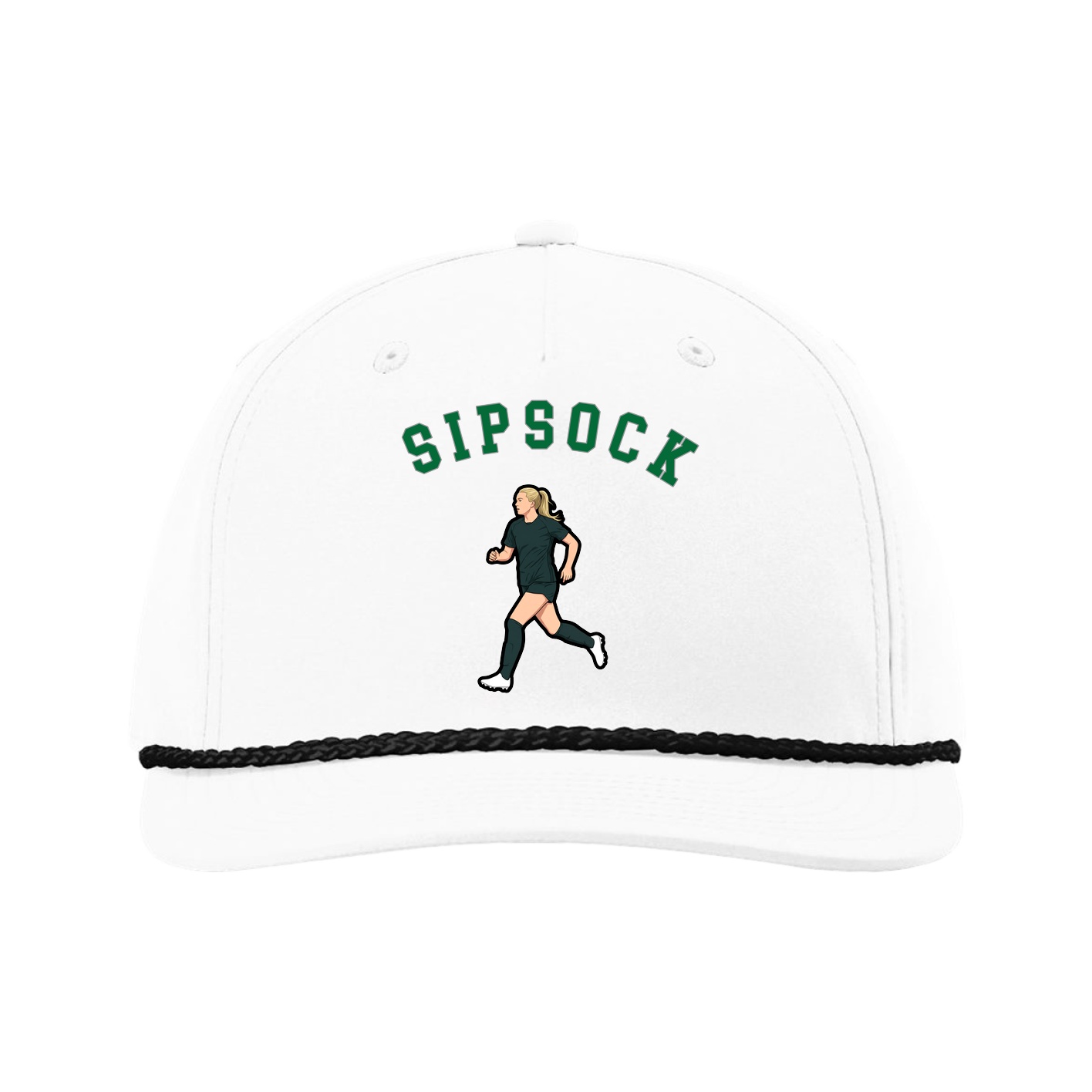 Five-Panel Classic Rope Cap — Shirsey Arch in White