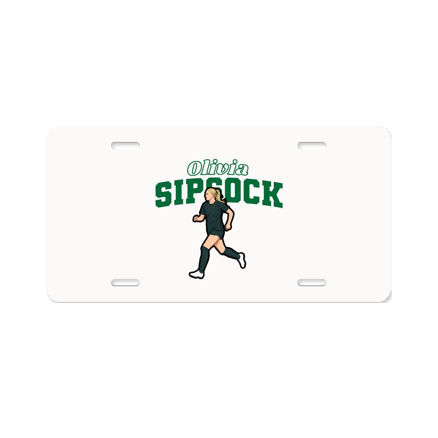 License Plate — Name Arch in Classic