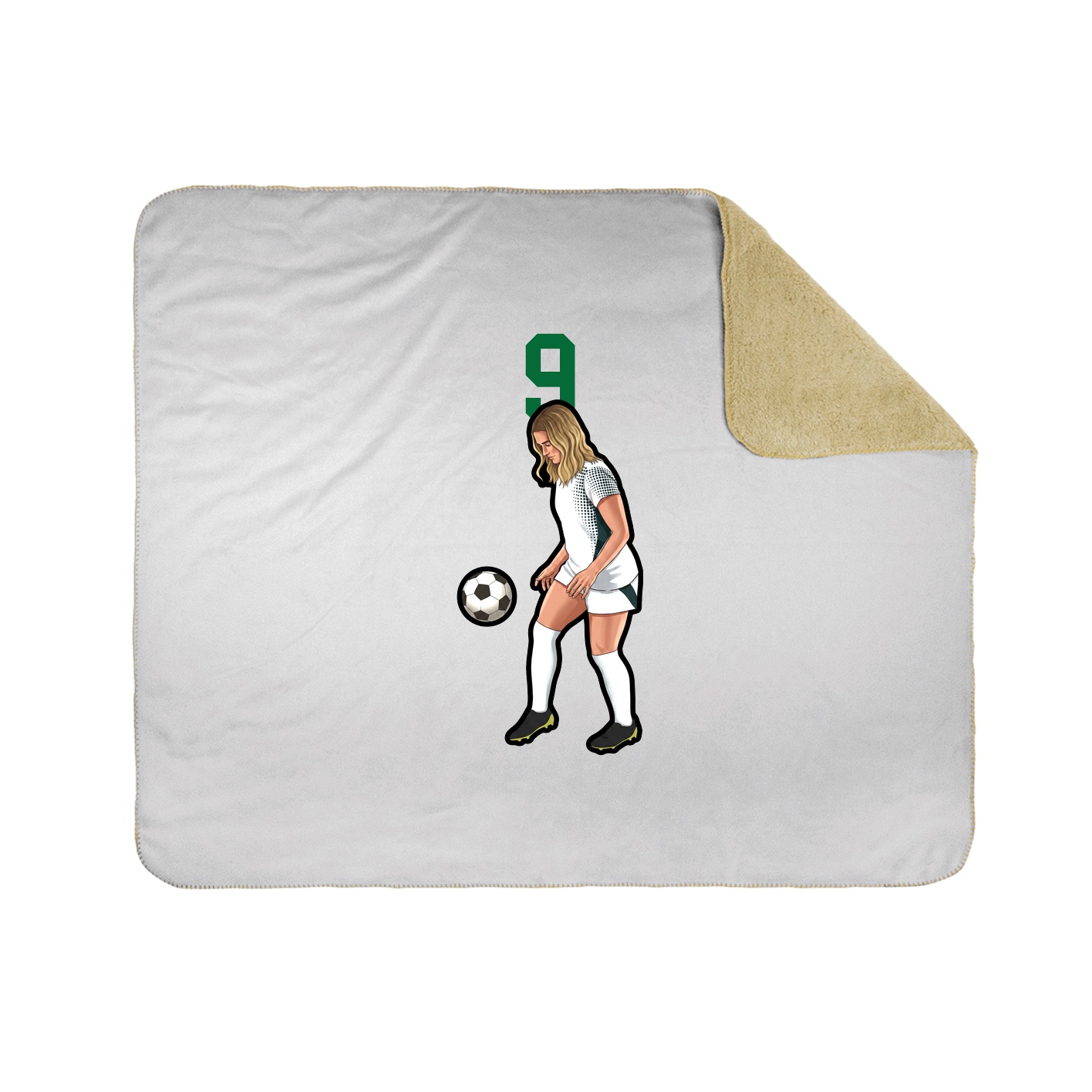 Throw Blanket — Number Top in White