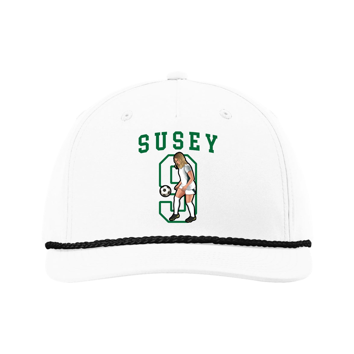 Five-Panel Classic Rope Cap — Shirsey in White