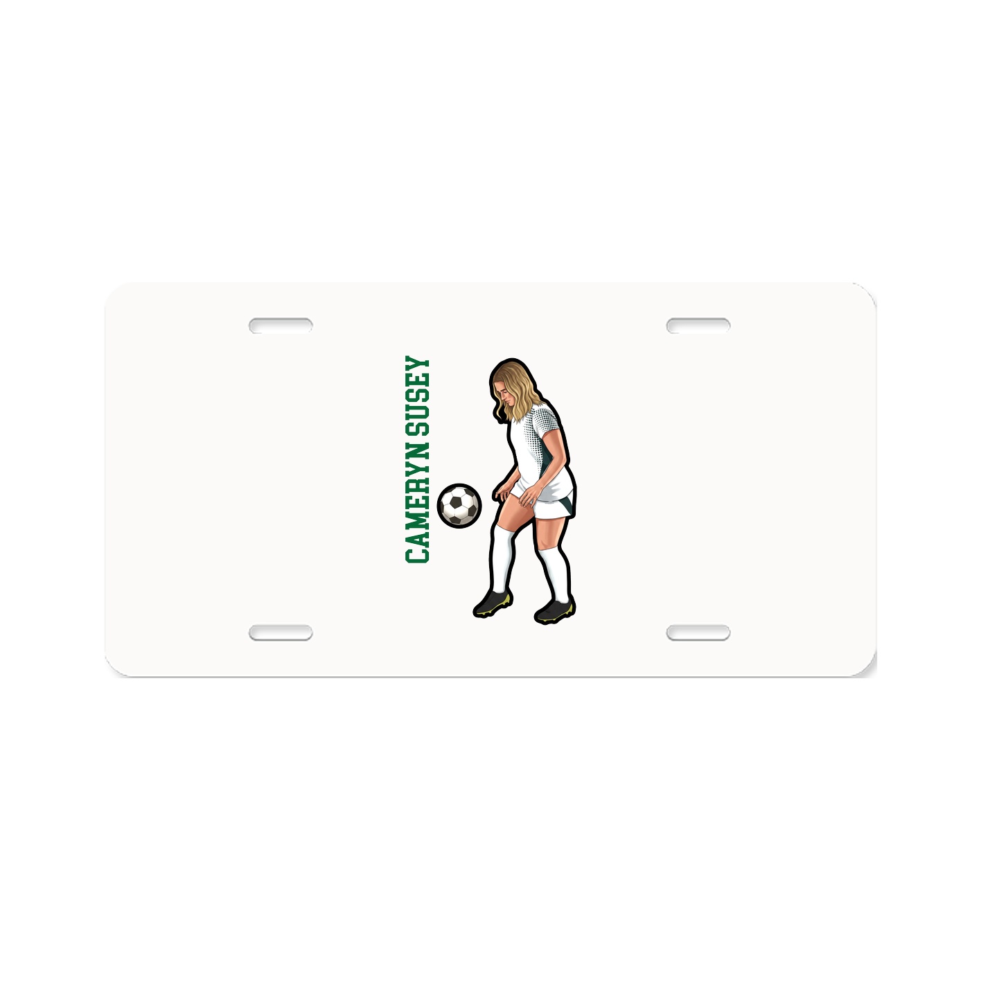 License Plate — Name Vertical in Classic