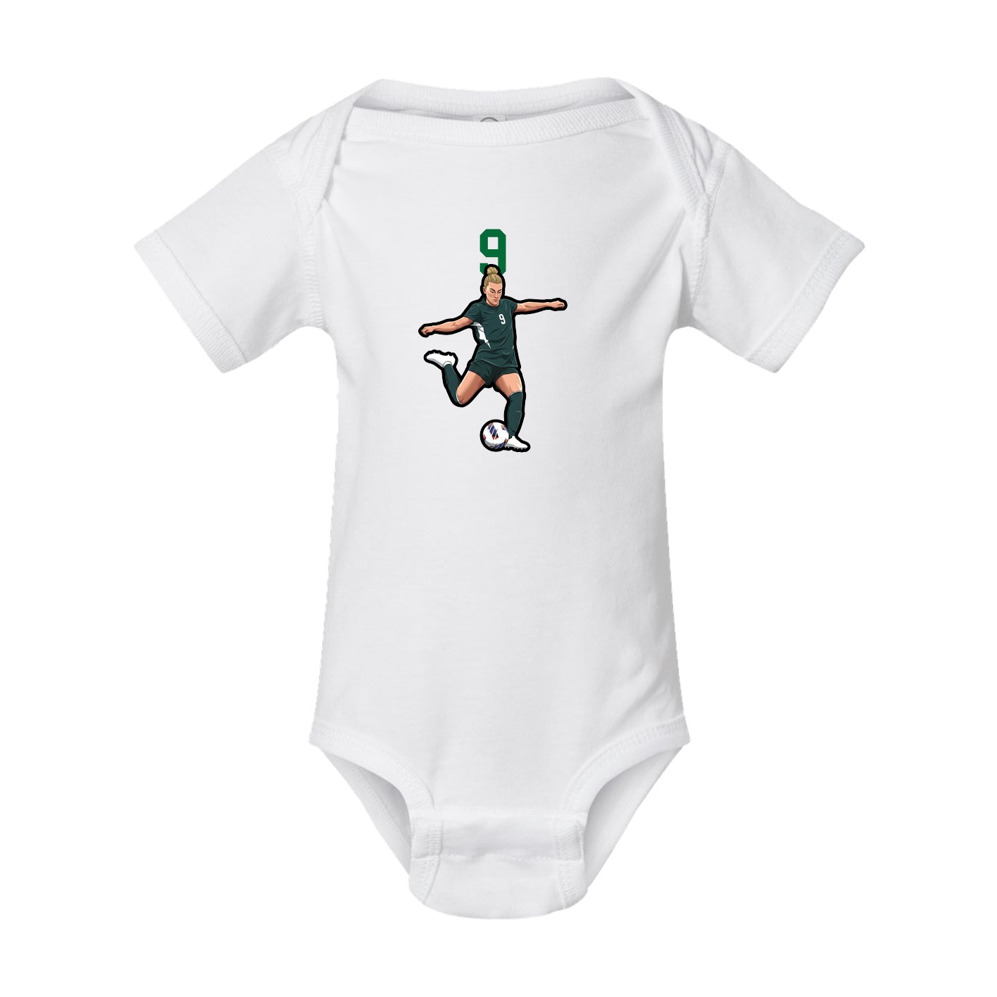 Baby Onesie — Number Top in White