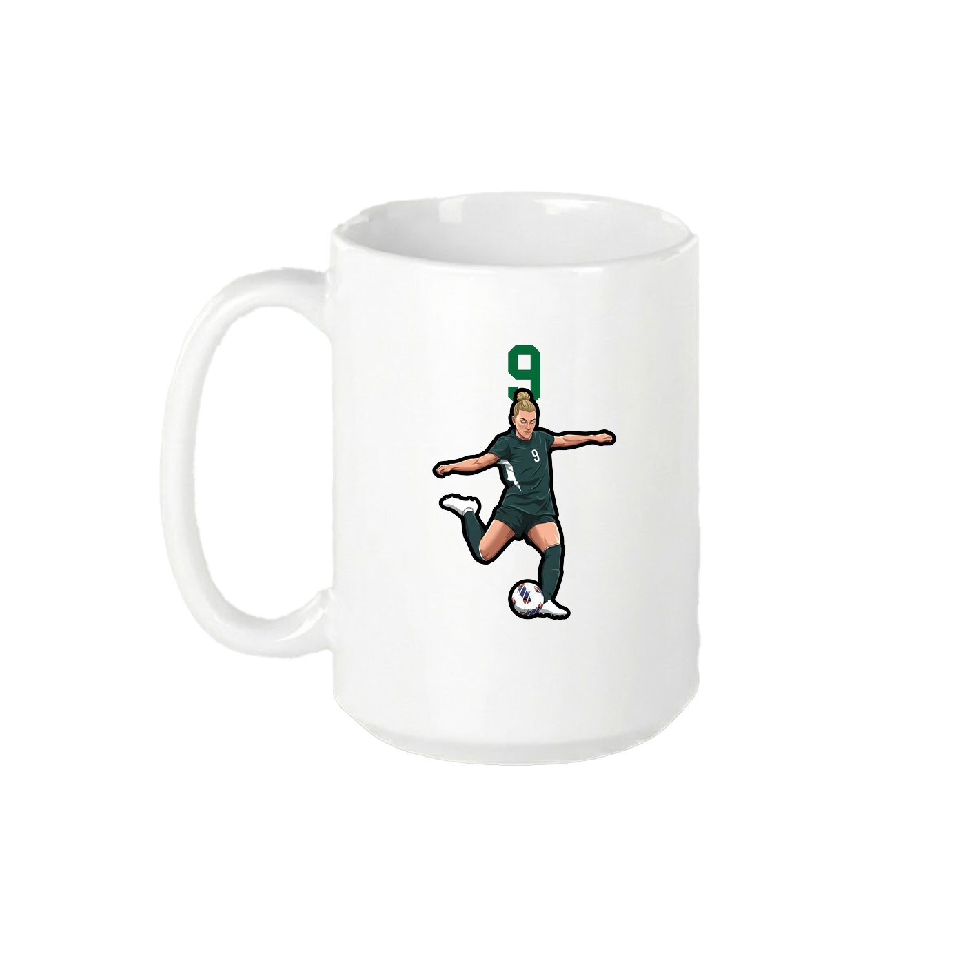 15oz Coffee Mug — Number Top in White
