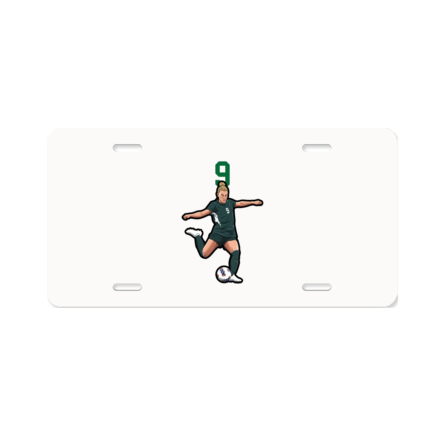 License Plate — Number Top in Classic