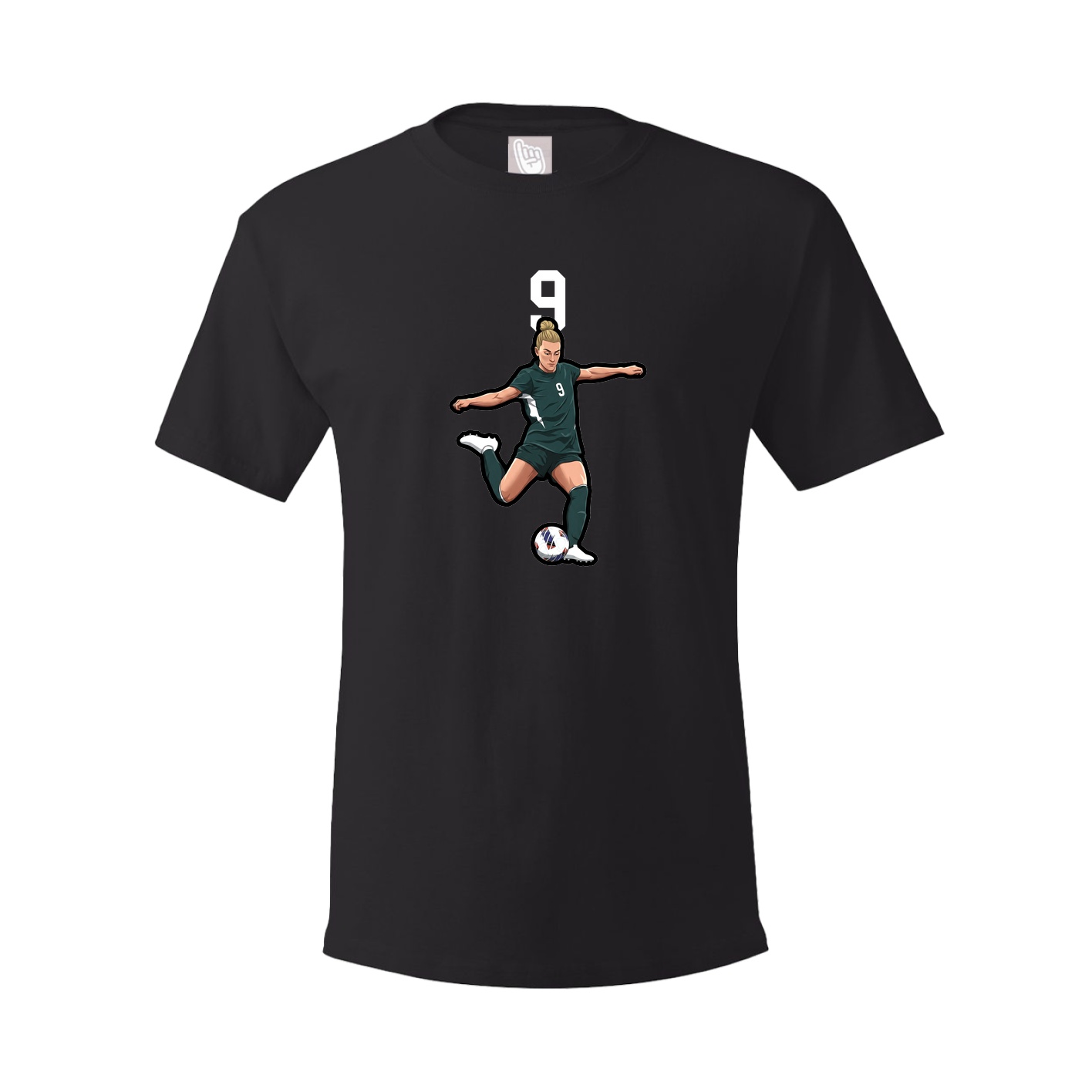 Youth Tee — Number Top in Black