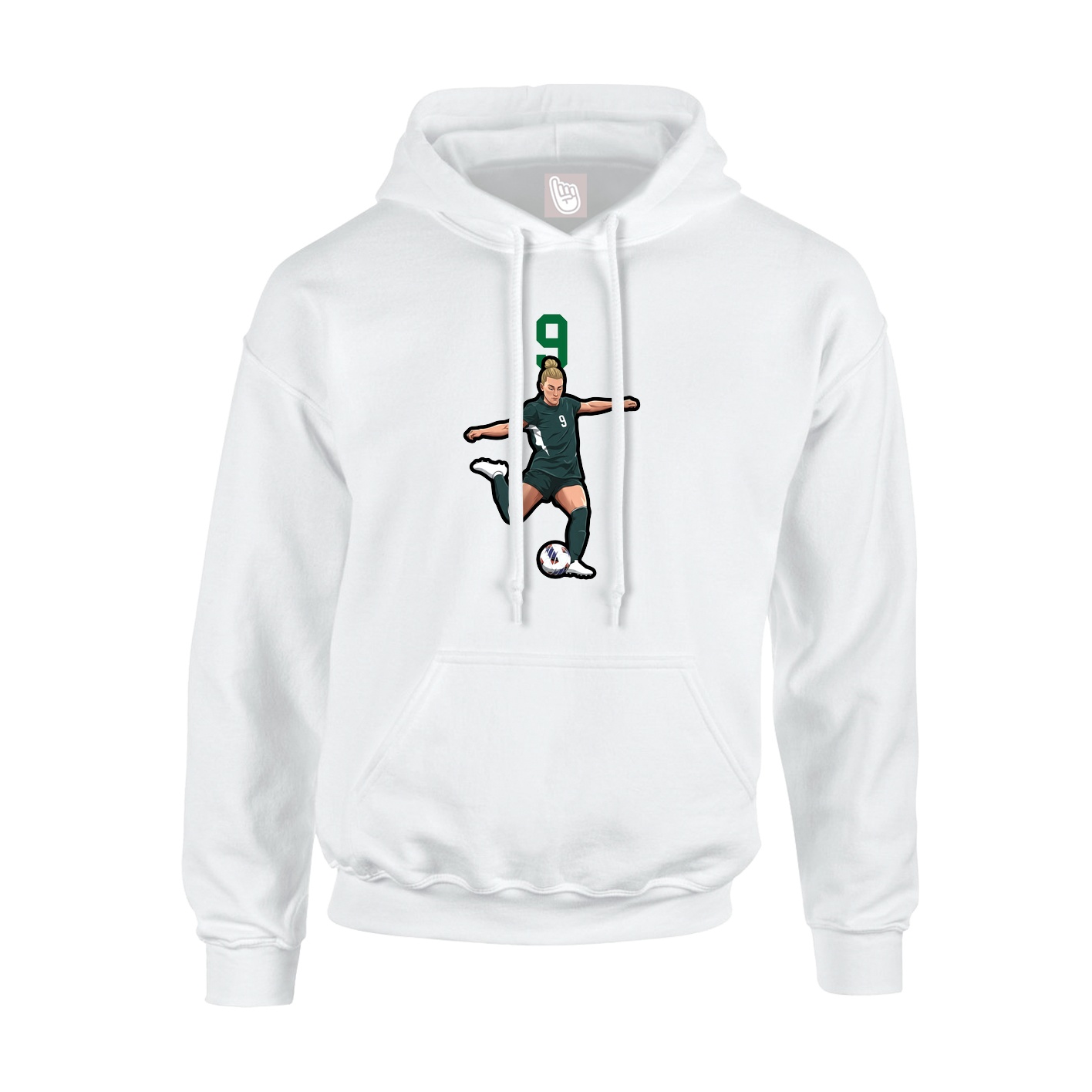 Hoodie — Number Top in White