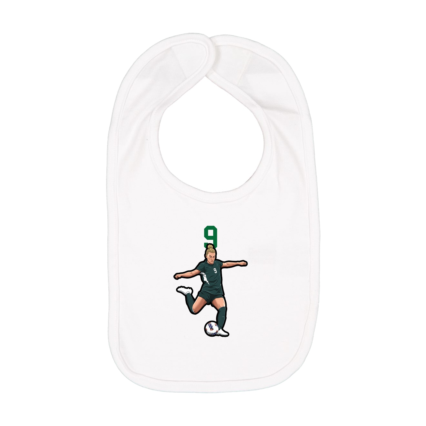 Infant Bib — Number Top in White