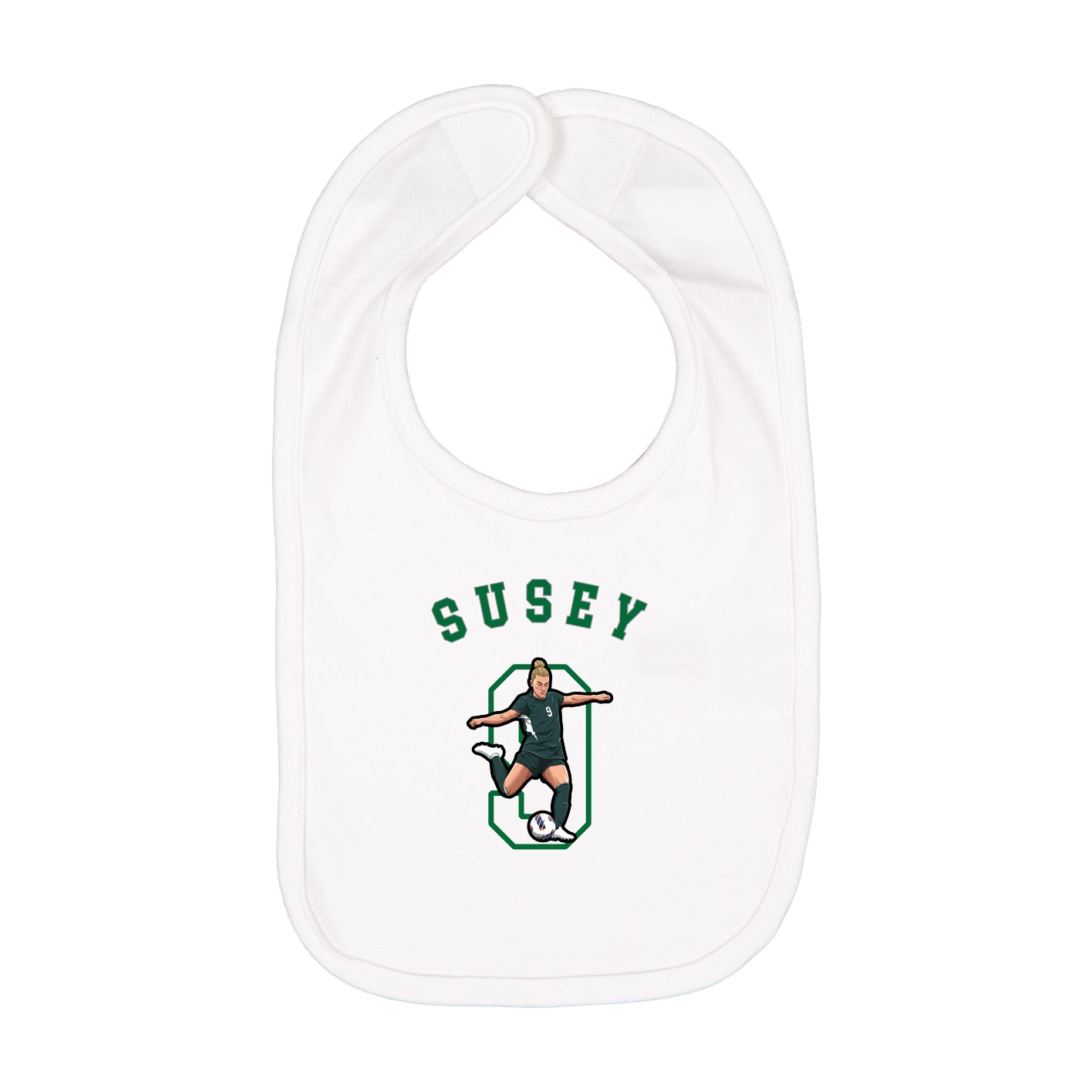 Infant Bib — Shirsey Arch in White