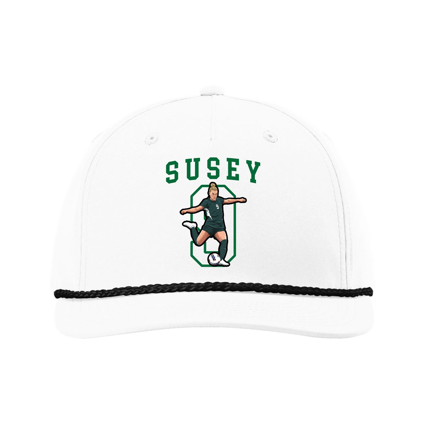 Five-Panel Classic Rope Cap — Shirsey in White