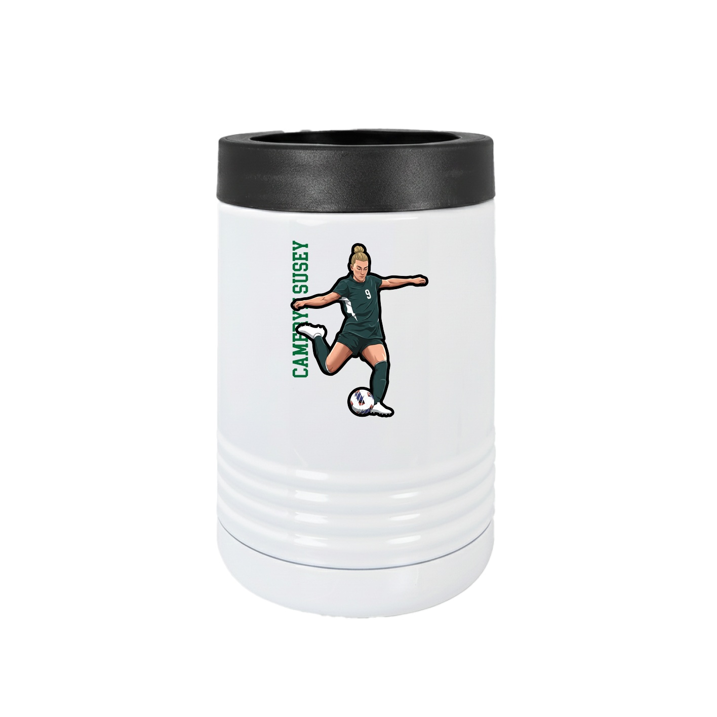 Beverage Holder — Name Vertical in White