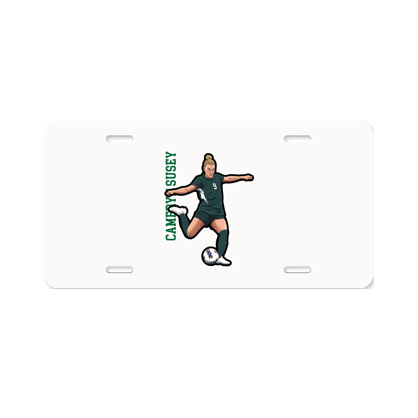 License Plate — Name Vertical in Classic
