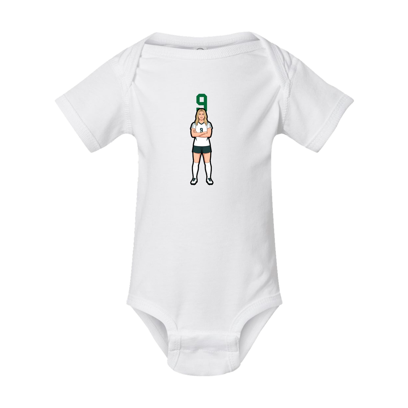 Baby Onesie — Number Top in White